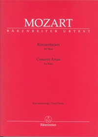 Mozart Concert Arias Bass Sheet Music Songbook