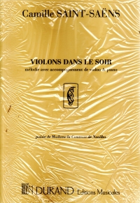 Saint-saens Violons Dans Le Soir Voice, Vln & Pf Sheet Music Songbook