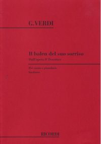 Verdi Il Balen Del Suo Sorriso Il Trovatore Bari Sheet Music Songbook