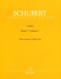 Schubert Lieder 7 High Durr Sheet Music Songbook