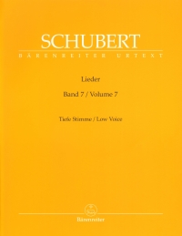 Schubert Lieder 7 Low Durr Sheet Music Songbook