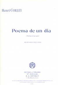 Collet Poema De Un Dia Poemes D Un Jour Vce/pf Sheet Music Songbook