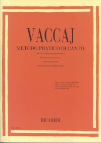 Vaccai Metodo Pratico Di Canto Mezzo/baritone + Cd Sheet Music Songbook