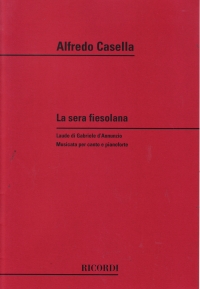 Casella La Sera Fiesolana Voice & Piano Sheet Music Songbook