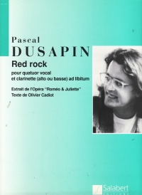 Dusapin Red Rock 4 Voices, Clarinet & Percussion Sheet Music Songbook