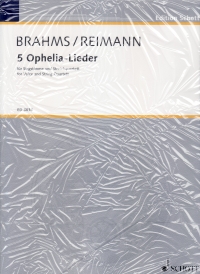 Brahms / Reimann 5 Ophelia-lieder Vce & Str 4tet Sheet Music Songbook