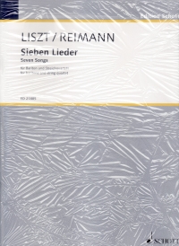Liszt 7 Lieder Baritone & String Quartet Sc/pts Sheet Music Songbook