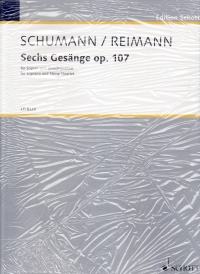 Schumann / Reimann 6 Songs Sop & String 4tet Sc/pt Sheet Music Songbook