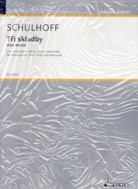 Schulhoff Tri Skladby Mezzo-sop, Fl, Vla, Vcl Sheet Music Songbook