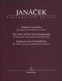 Janacek The Diary Of One Who Disappeared Tenor Sheet Music Songbook