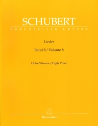Schubert Lieder 8 High Durr Sheet Music Songbook