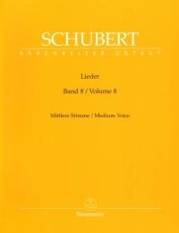 Schubert Lieder 8 Medium Durr Sheet Music Songbook