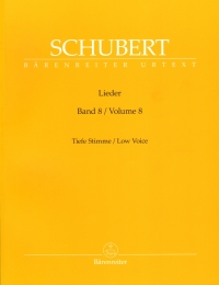 Schubert Lieder 8 Low Durr Sheet Music Songbook