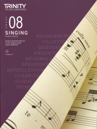 Trinity Singing 2018-2023 Grade 8 High + Cd Sheet Music Songbook