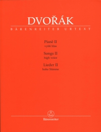 Dvorak Songs Ii High Voice & Piano Sheet Music Songbook