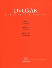 Dvorak Songs Ii Low Voice & Piano Sheet Music Songbook
