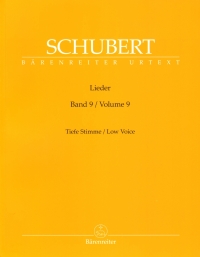 Schubert Lieder 9 Low Voice Durr Sheet Music Songbook