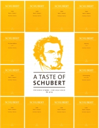 Schubert A Taste Of Schubert High Voice & Piano Sheet Music Songbook