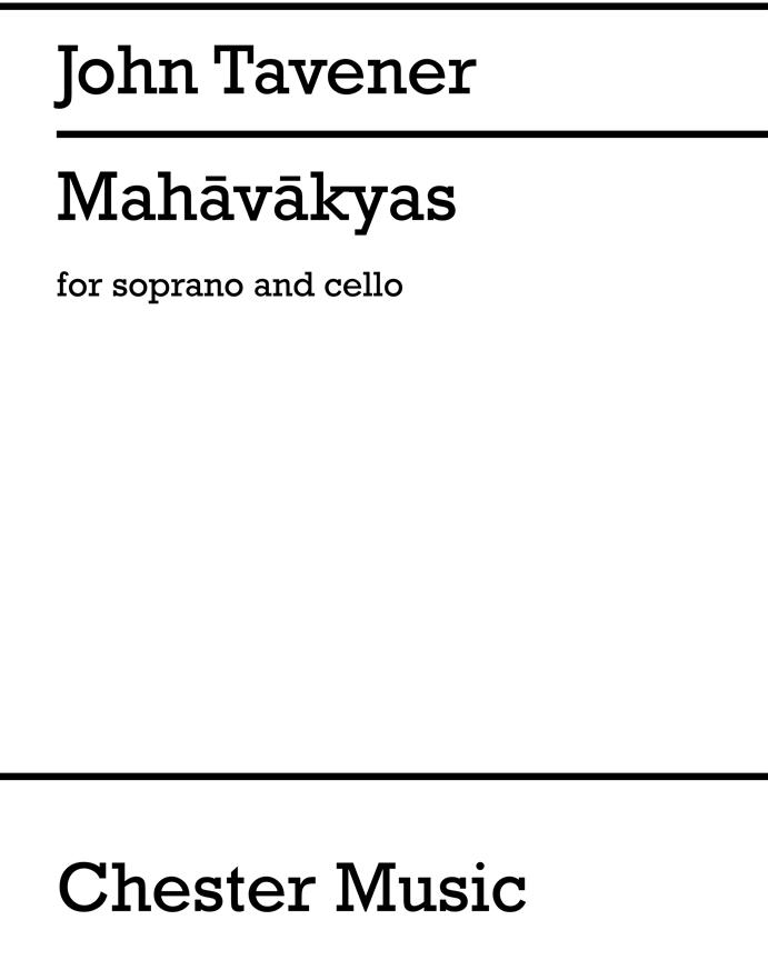 Tavener Mahavakyas Soprano & Cello Score & Parts Sheet Music Songbook