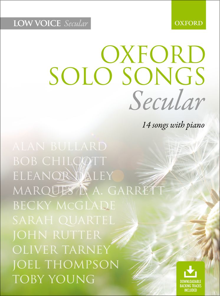 Oxford Solo Songs Secular Low Voice + Online Sheet Music Songbook