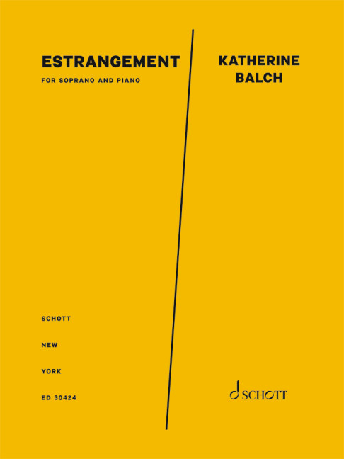 Balch Estrangement Soprano & Piano Perf Score Sheet Music Songbook