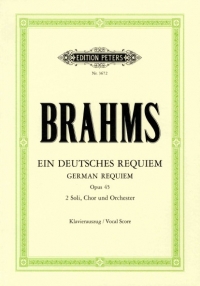 Brahms Requiem (german) Op45 Vocal Score German Sheet Music Songbook