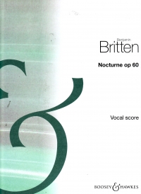Britten Nocturne Vocal Score Sheet Music Songbook