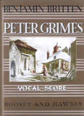 Britten Peter Grimes Vocal Score Sheet Music Songbook