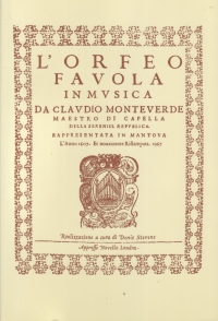 Monteverdi Lorfeo Favola In Musica Vocal Score Sheet Music Songbook