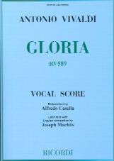 Vivaldi Gloria Rv589 Vocal Score (ed Casella) Sheet Music Songbook