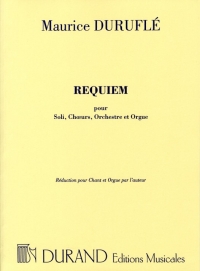 Durufle Requiem Op9 Satb & Organ Vocal Score Sheet Music Songbook