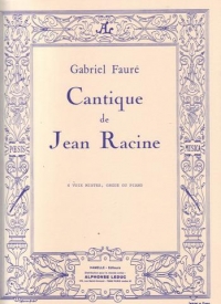 Faure Cantique De Jean Racine Satb & Organ/piano Sheet Music Songbook