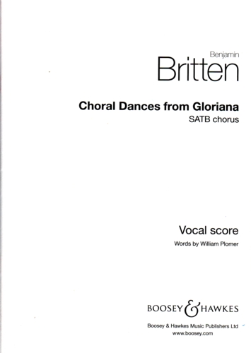 Britten Choral Dances From Gloriana Sheet Music Songbook