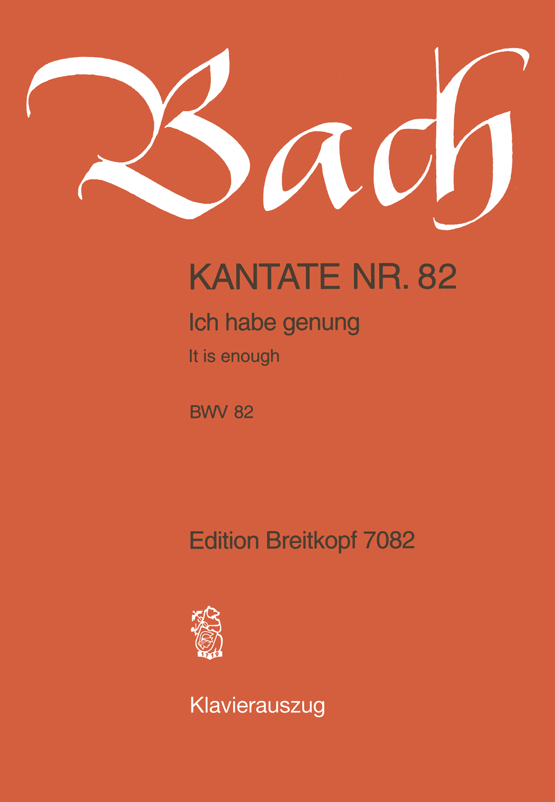 Bach Cantata Bwv 82 Ich Habe Genug Bass Version Sheet Music Songbook