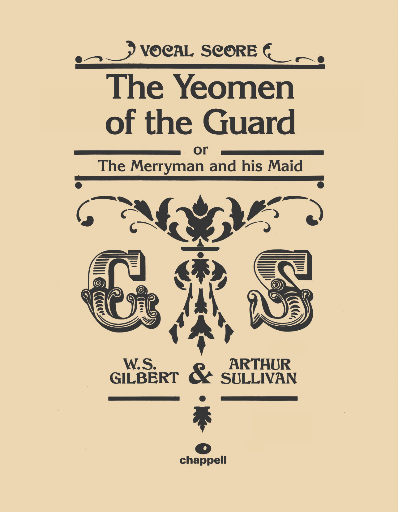 Yeomen Of The Guard Gilbert & Sullivan Vocal Score Sheet Music Songbook