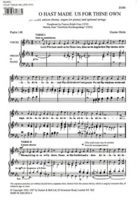 Holst Psalm 148 Lord Who Has Ssaa Sheet Music Songbook