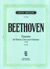 Beethoven Fantasie Cmin Op80 (pno/chorus/orch) Sheet Music Songbook
