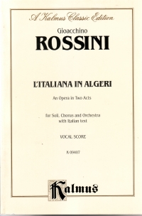 Rossini Italian Girl In Algiers (vocal Score) Sheet Music Songbook