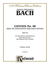 Bach Cantata Bwv 40 Dazu Ist Erschienen Der Sohn G Sheet Music Songbook