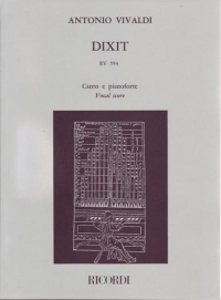 Vivaldi Dixit Dominus Rv594 (vocal Score) Sheet Music Songbook