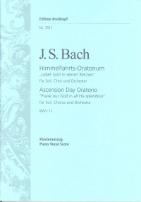Bach Cantata Bwv 11 Lobet Gott In Seinen Reichen Sheet Music Songbook