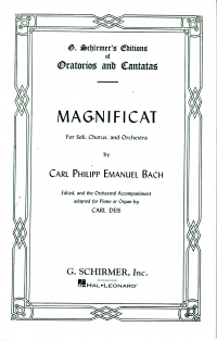 Bach Cpe Magnificat D Vocal Score Sheet Music Songbook