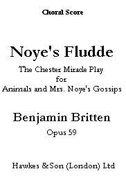 Britten Noyes Fludde Eng/ger Choral Score Sheet Music Songbook