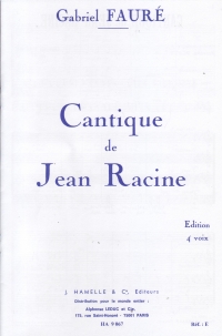 Faure Cantique De Jean Racine Satb Choral Score Sheet Music Songbook