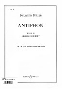 Britten Antiphon Satb Sheet Music Songbook