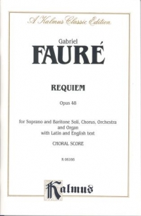 Faure Requiem Op48 Choral Score Latin/english Sheet Music Songbook