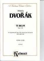 Dvorak Te Deum Op103 Latin Vocal Score Sheet Music Songbook