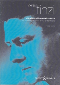 Finzi Intimations Of Immortality Op29 Vocal Score Sheet Music Songbook