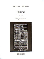 Vivaldi Credo Rv591 V/score (malipiero) Sheet Music Songbook