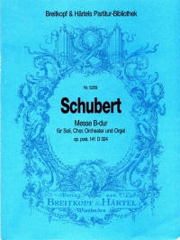 Schubert Mass Bb Major Sheet Music Songbook